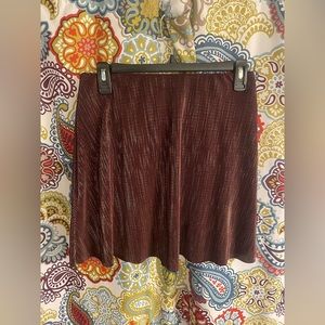 BCBGeneration Purple and Gold Mini Skirt